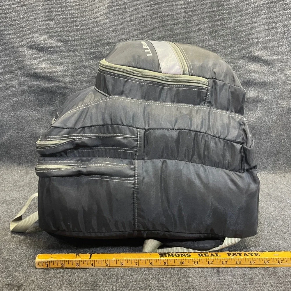 L.L. Bean 0YP70 Quad Pack Backpack Black Reflective Large Model 296963 Daypack